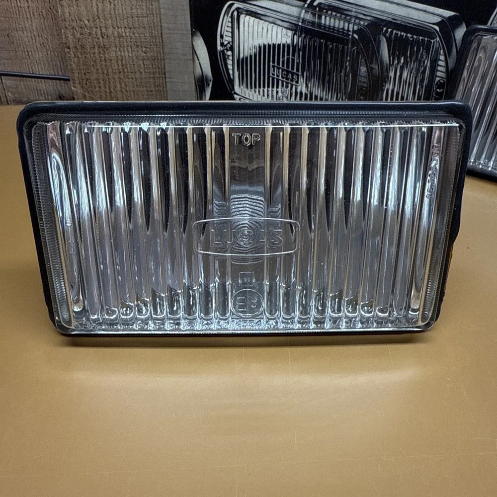 Lucas Glass Lens for Square 8 Driving Lamps Fog Lights One Pair Of Lens NOS